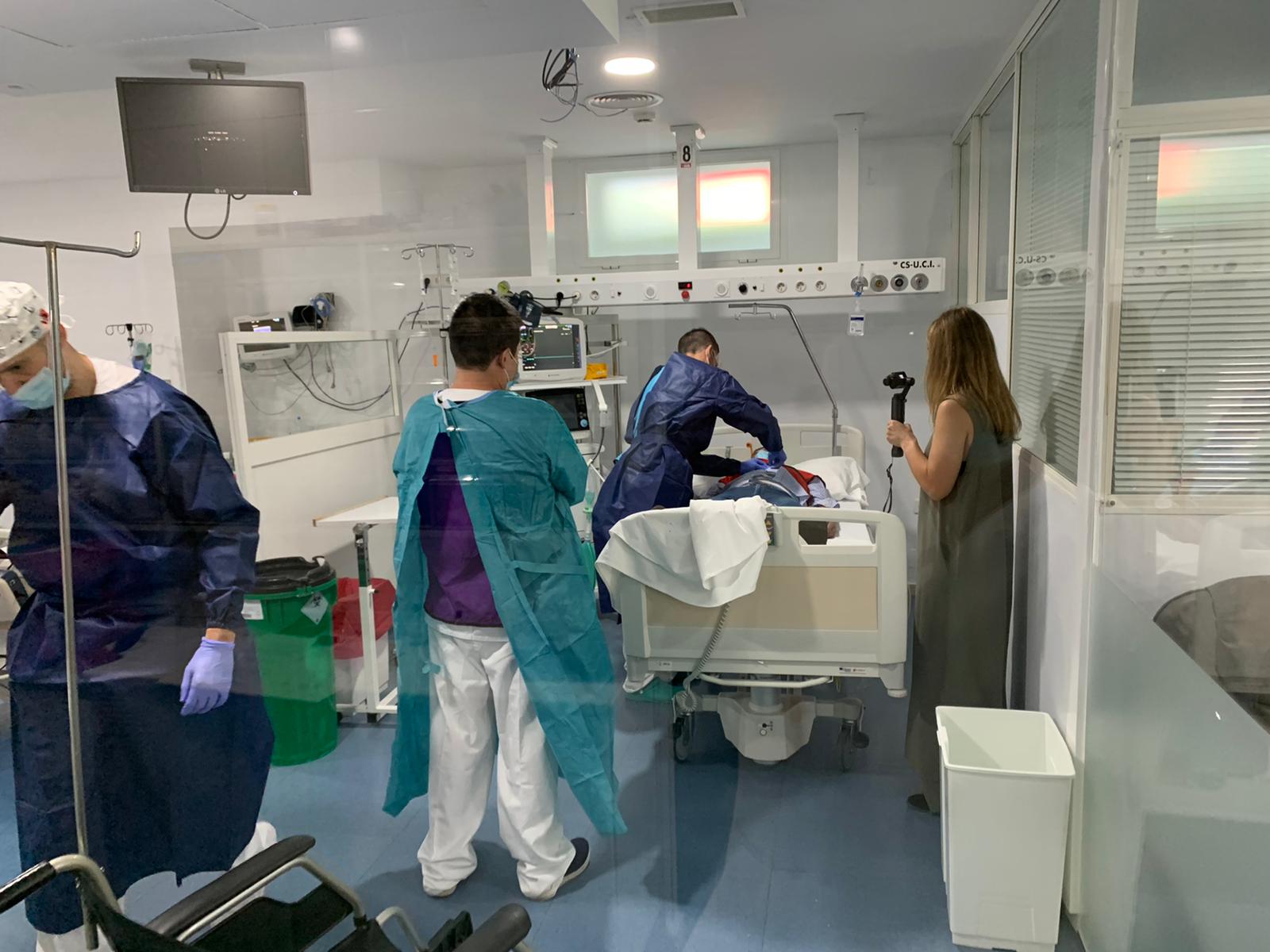 Simulación de ictus en el Hospital Cruz Roja en Córdoba