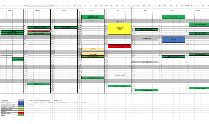 Annual events calendar