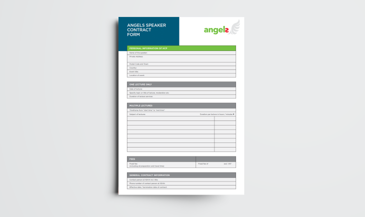 Angels Speaker contract form